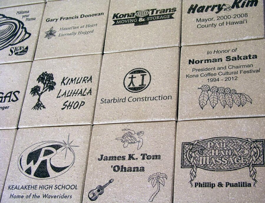 brick engraving tiles laser etching
