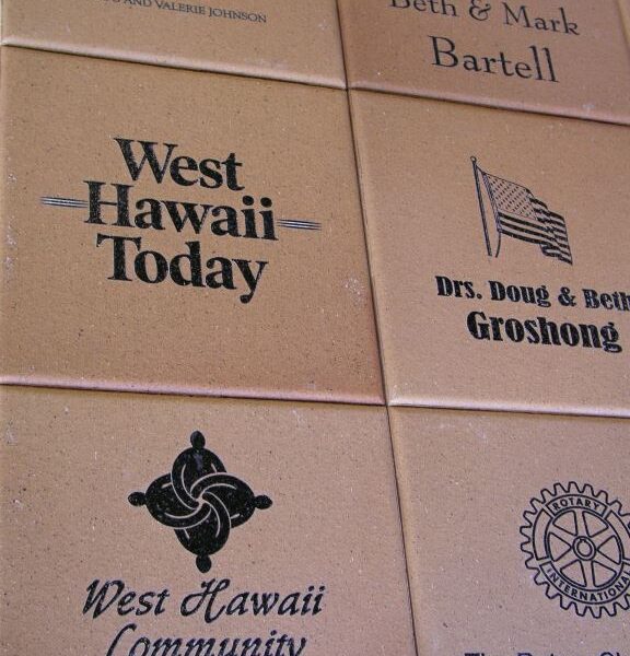 Laser Impressions Inc engravedbricks.com 12x12 Logo Pavers