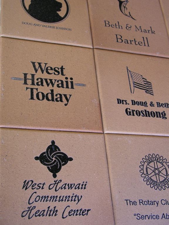 Laser Impressions Inc engravedbricks.com 12x12 Logo Pavers